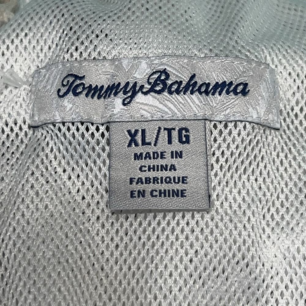 Tommy Bahama Men Bahama Naples Lets Be Fronds Swim Trunks Beach Hut Blue XL NWOT - Picture 8 of 12